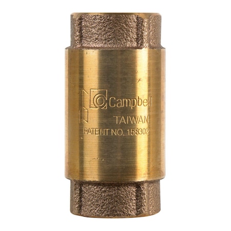 B & K Campbell 3/4 in. D X 3/4 in. D FNPT x FNPT Red Brass Spring Loaded Check Valve CV-3TLF